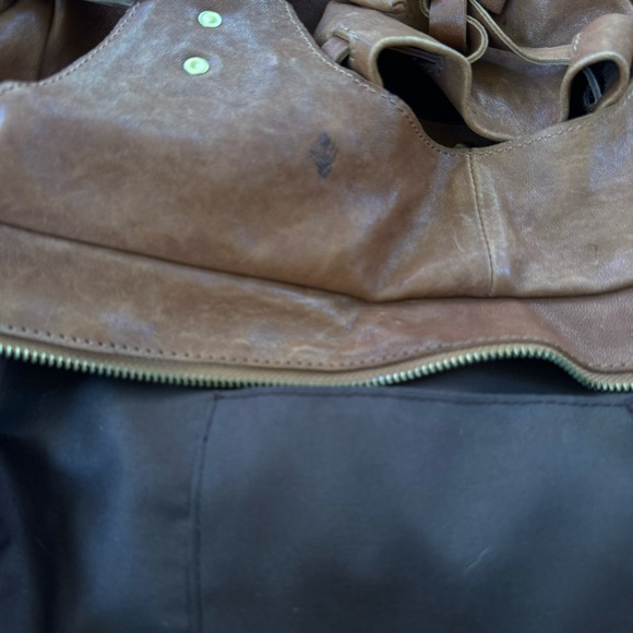 Dolce & Gabbana Large Leather Shoulder Bag with Logo Charms Distressed Brown - Picture 12 of 16